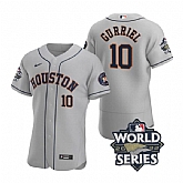 Astros 10 Yuli Gurriel Gray Nike 2022 World Series Flexbase Jersey,baseball caps,new era cap wholesale,wholesale hats